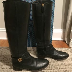 Black Tory Burch riding boots 6.5